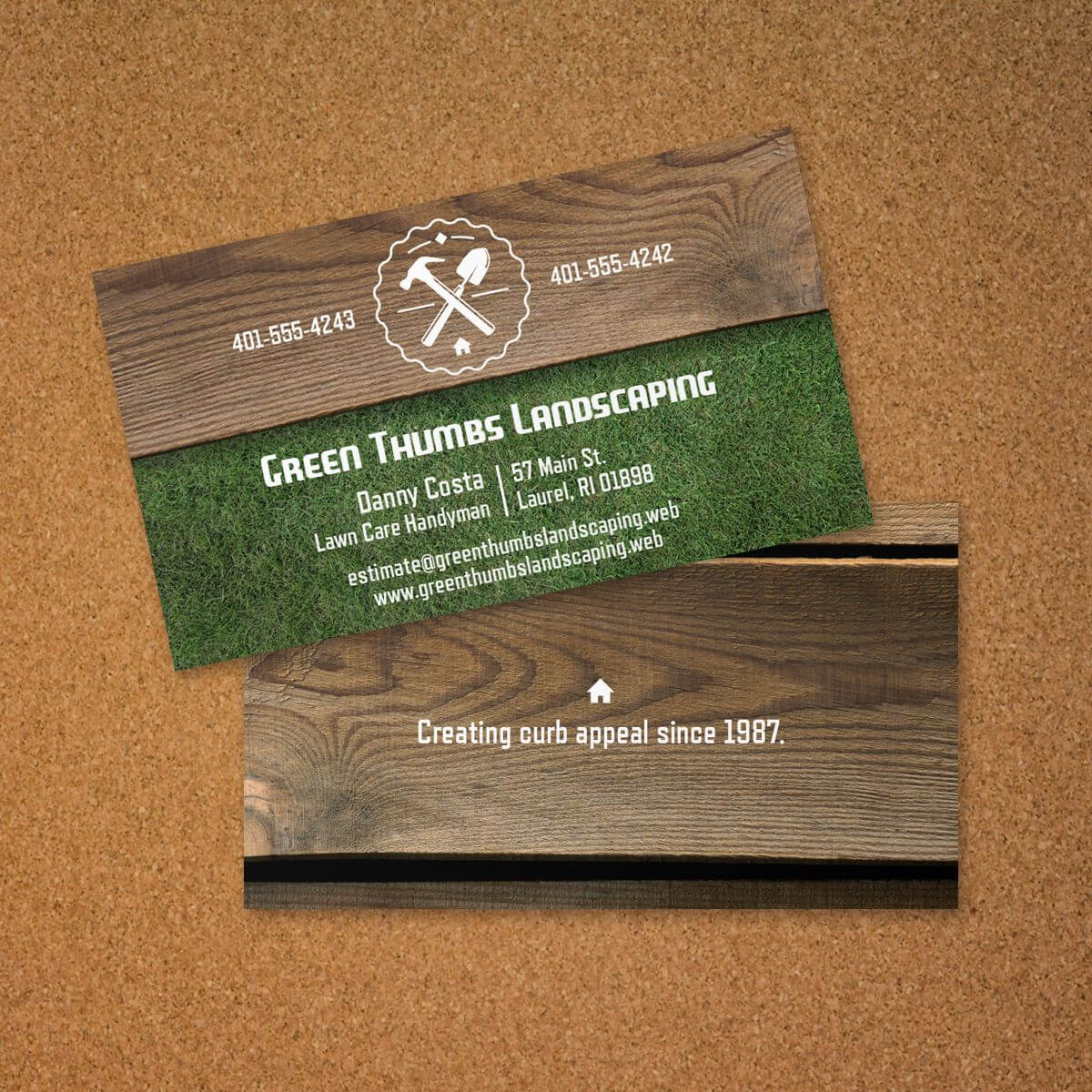 What's Out There. . . Landscaping Business Card | Ludwig Throughout Lawn Care Business Cards Templates Free