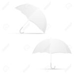 White Umbrella Blank Template. Vector. With Blank Umbrella Template
