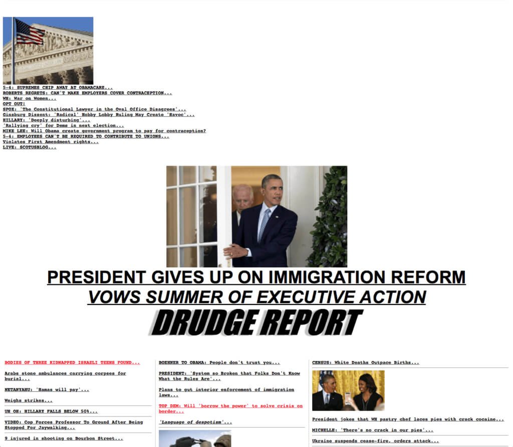Why Drudge Report Remains The Best Designed News Website Of With Regard To Drudge Report Template
