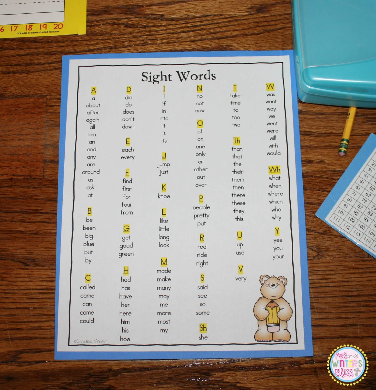 Why I Tore Down My Word Wall {& A Freebie} – Mrs. Winter's Bliss Intended For Personal Word Wall Template