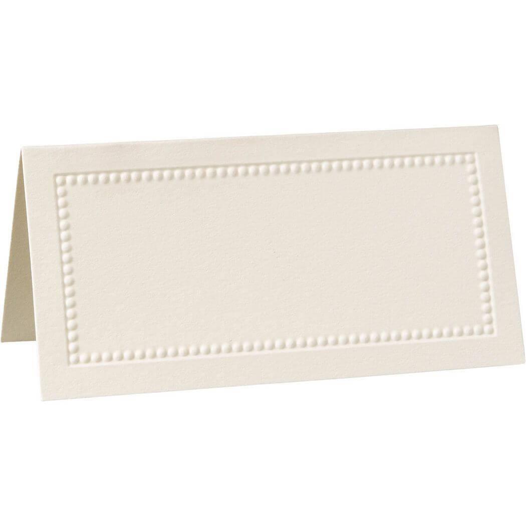 William Arthur Ecru Beaded Border Placecards | Table Within Paper Source Templates Place Cards