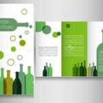 Wine Brochure Design Template Vector Throughout Wine Brochure Template