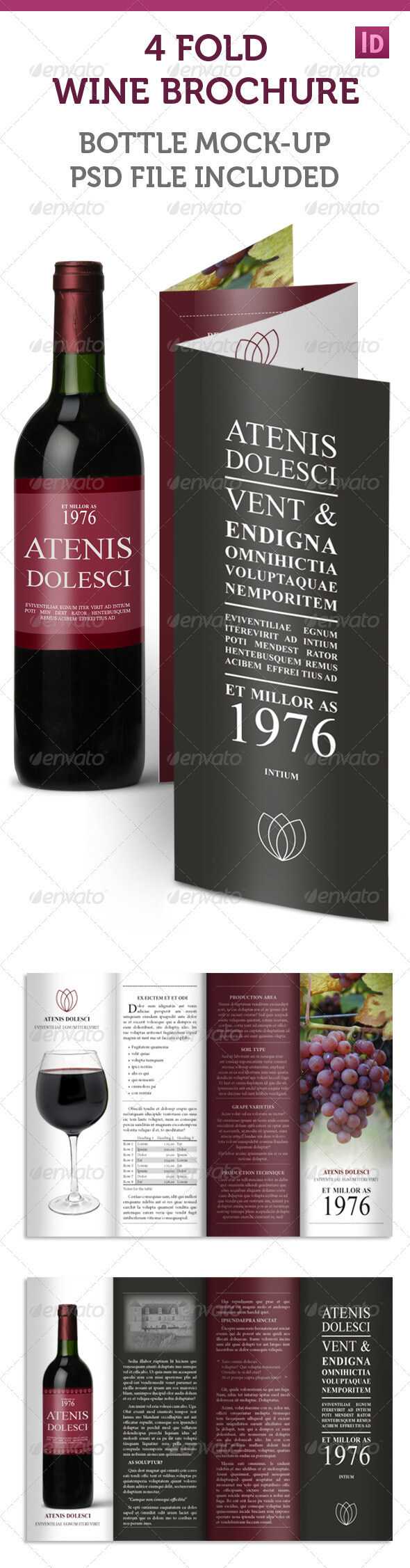 Wine Brochure Templates From Graphicriver Pertaining To Wine Brochure Template