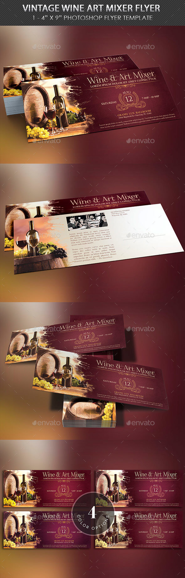 Wine Tasting Flyer Graphics, Designs & Templates In Wine Brochure Template