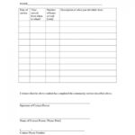 Wonderful Volunteer Hours Form Template Ideas Student Intended For Community Service Template Word
