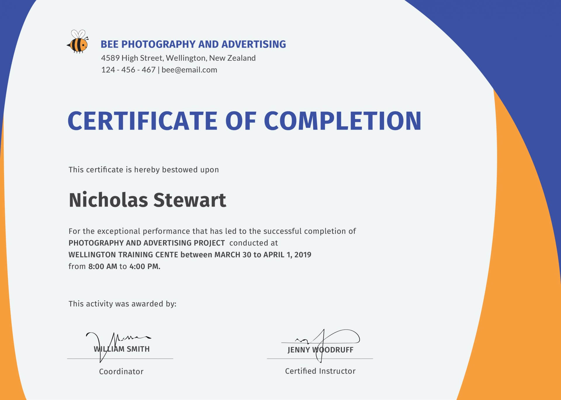 Wondrous Certificate Of Completion Template Ideas Google Within Certificate Template For Project Completion