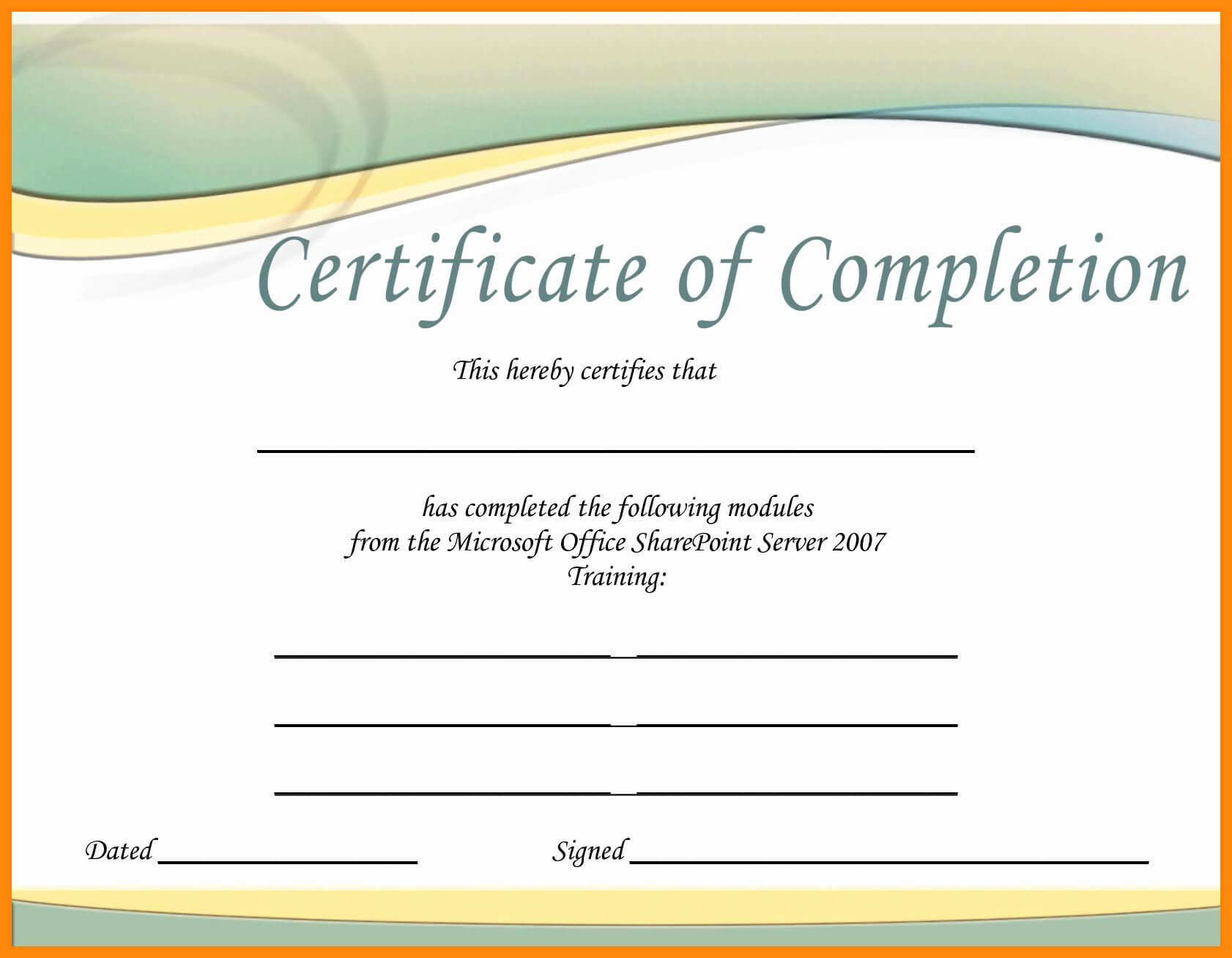 Word 2007 Certificate Template - Lara.expolicenciaslatam.co For Free Certificate Templates For Word 2007