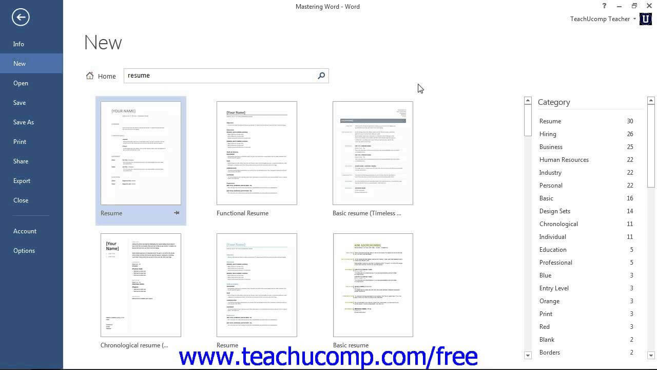 Word 2013 Tutorial Using Templates 2013 2010 Microsoft Training Lesson 8.1 Within How To Use Templates In Word 2010
