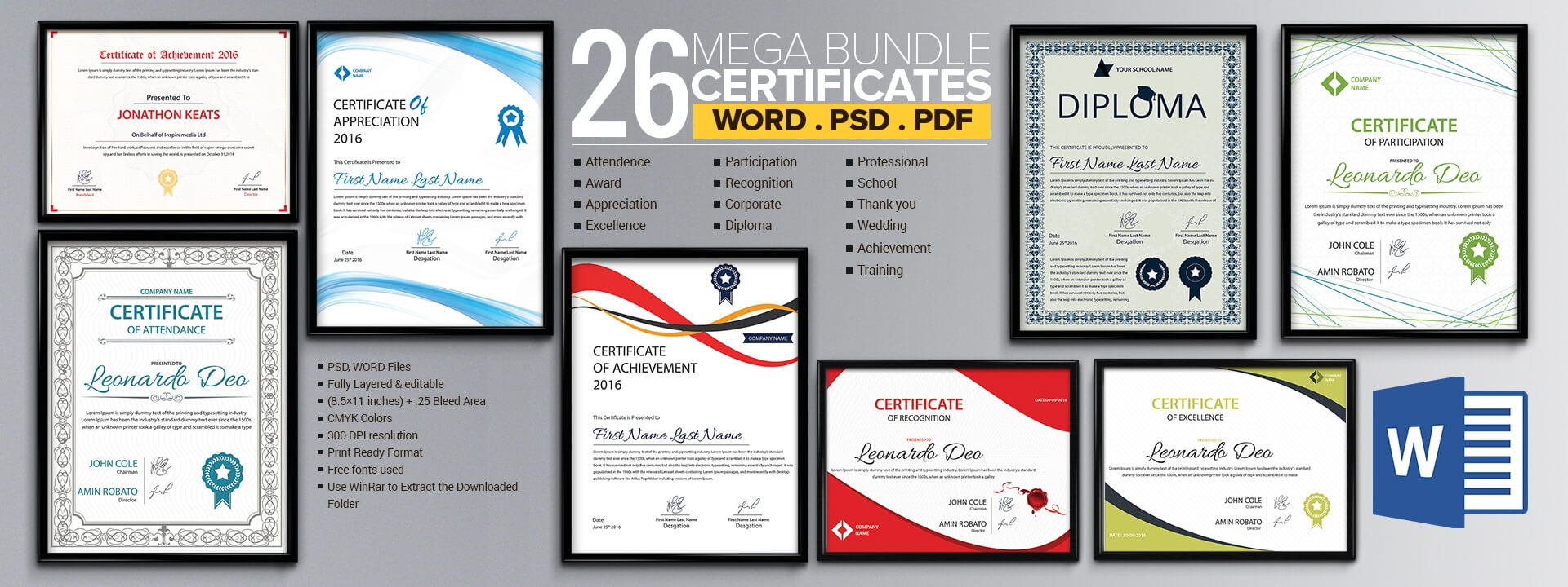 Word Certificate Template – 49+ Free Download Samples Within Blank Award Certificate Templates Word
