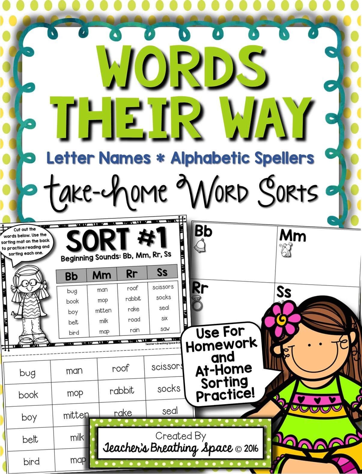 Words Their Way — Letter Name Alphabetic Homework Sorts Intended For Words Their Way Blank Sort Template