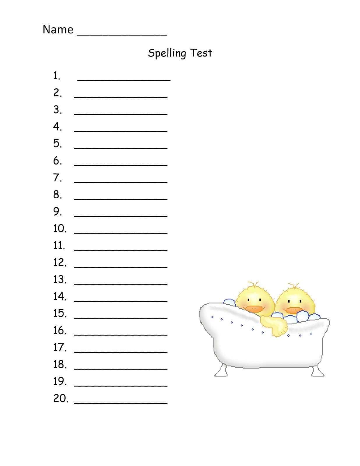 Words Their Way Spelling Test Template – Cakeb With Words Their Way Blank Sort Template