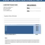 Work Estimate Templates | 19+ Free Docs, Xlsx & Pdf Forms With Work Estimate Template Word