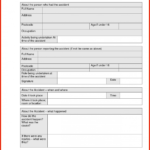 Work Injury Report Form Template For Injury Report Form Template