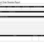 Work Order Deviation Report – Intended For Deviation Report Template