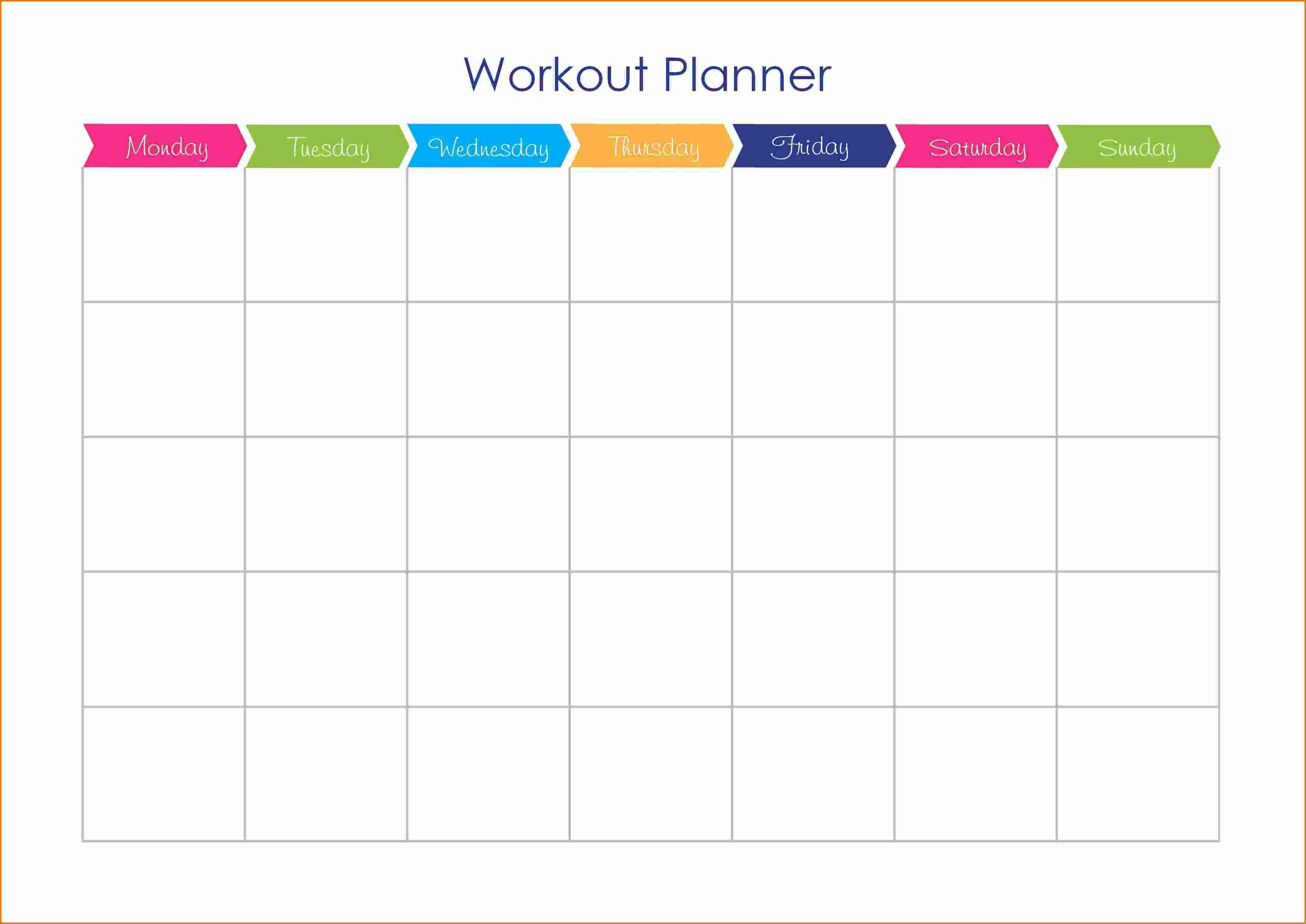 Workout Plan Calendar Template Workout And Yoga Pics Within Blank Workout Schedule Template