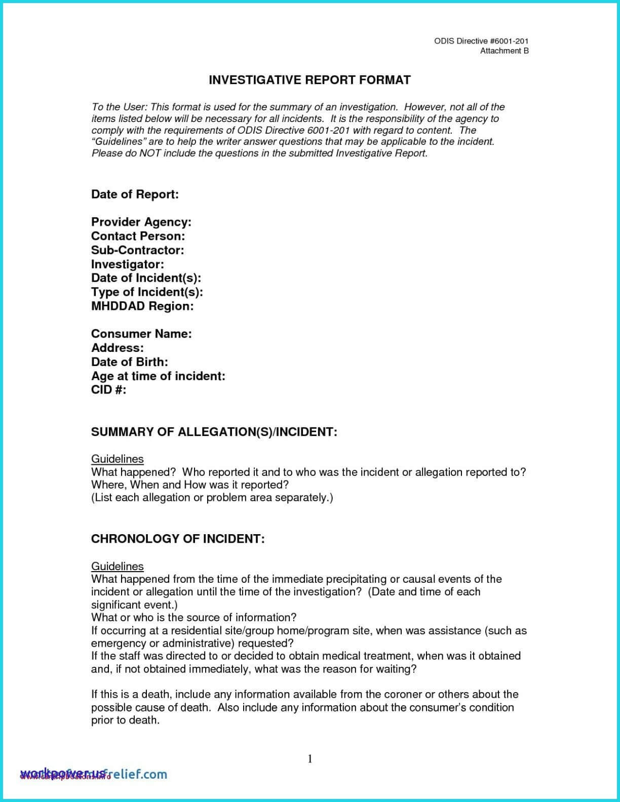 Workplace Gation Report Template Format Harassment Free Regarding Workplace Investigation Report Template