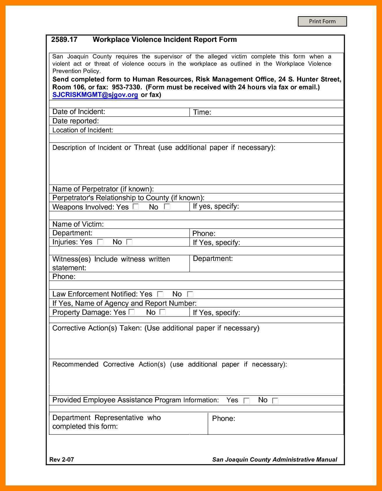 sample investigation report format