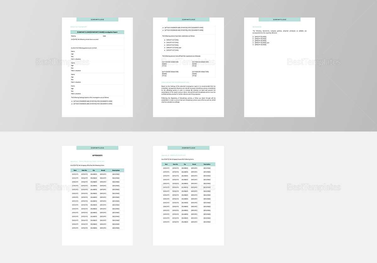 Workplace Investigation Report Template Within Workplace Investigation Report Template