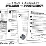 World Language Syllabus For Proficiency | Creative Language Inside Blank Syllabus Template