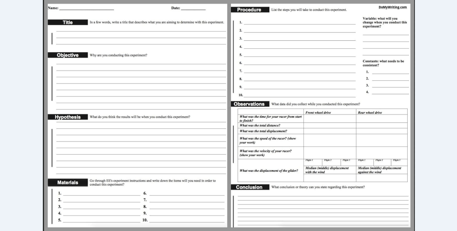 Writing A Lab Report: Everything A Student Should Know To Throughout Lab Report Template Middle School
