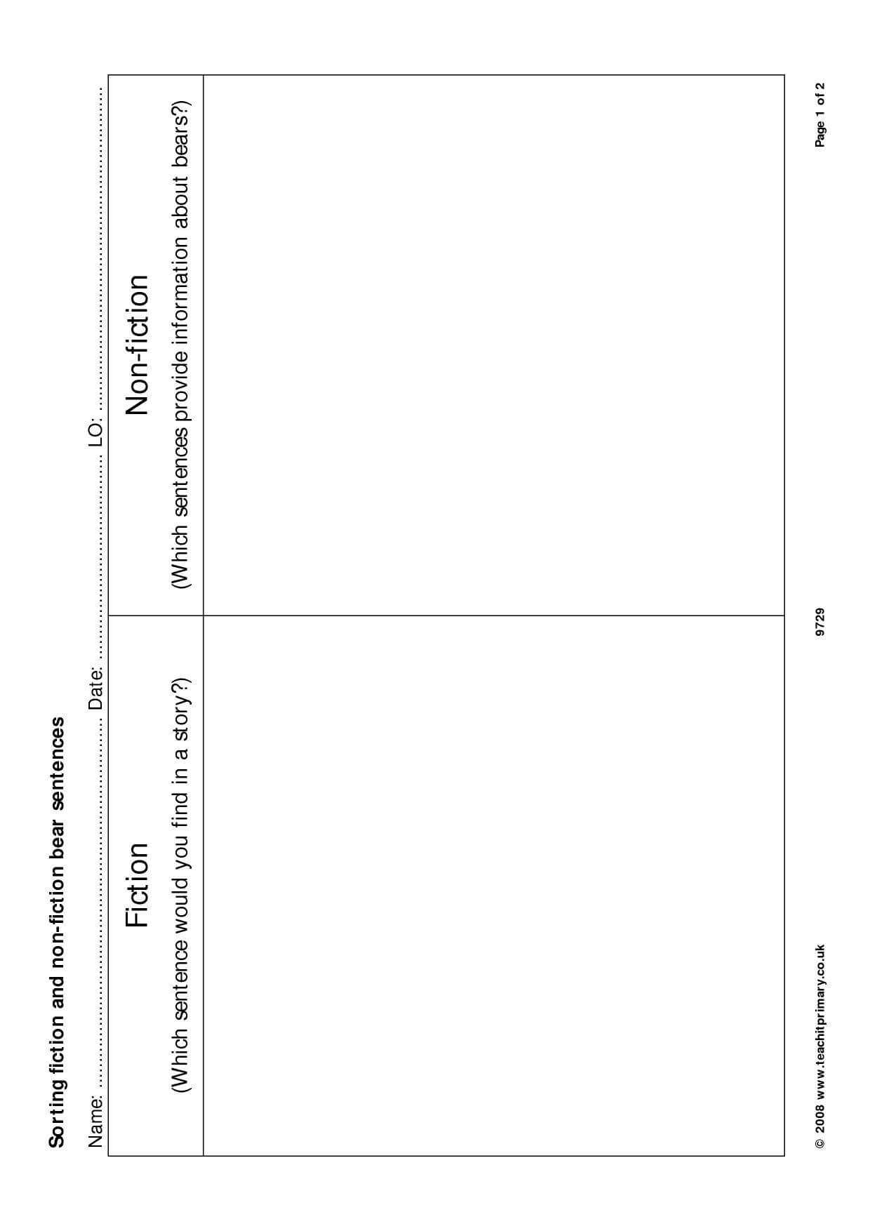 Writing Composition Resources For Fs, Ks1 And Ks2 – Teachit In Report Writing Template Ks1