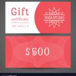 Yoga Studio Gift Certificate Template Pertaining To Yoga Gift Certificate Template Free