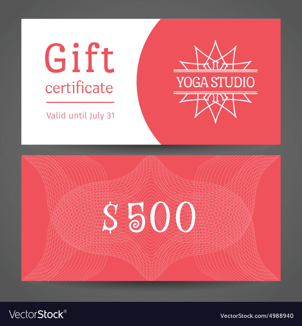 Yoga Studio Gift Certificate Template Pertaining To Yoga Gift Certificate Template Free