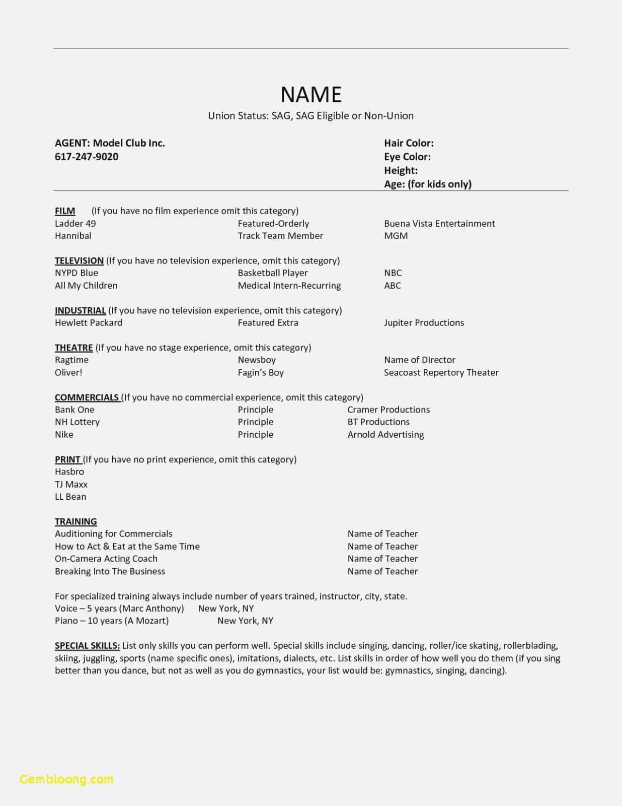 You Should Experience | Realty Executives Mi : Invoice And With Regard To Theatrical Resume Template Word