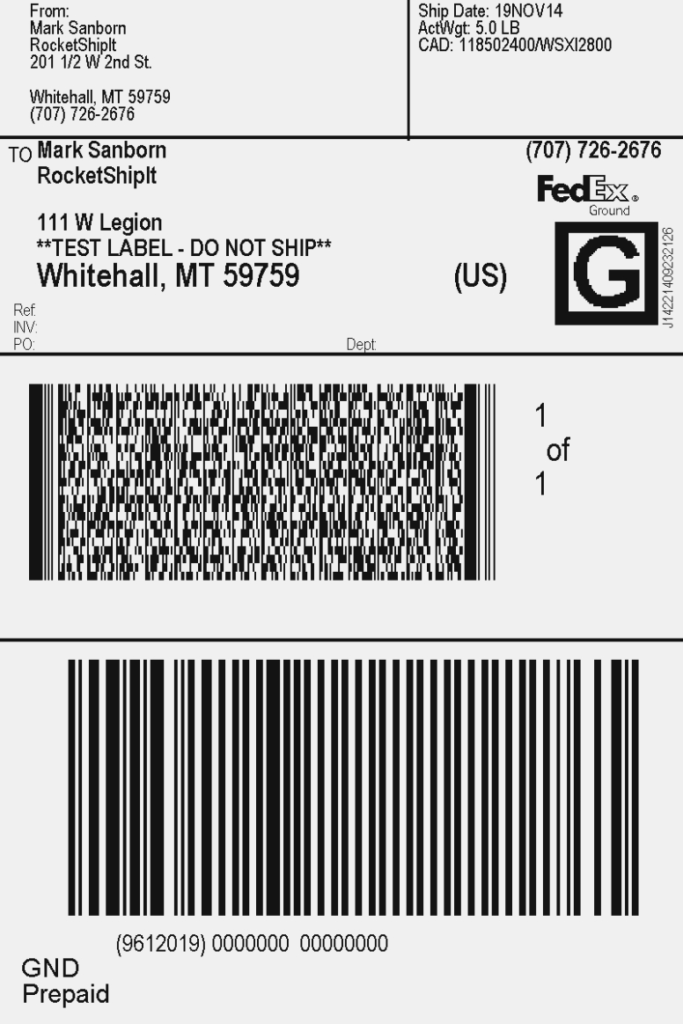 Fedex Label Template Word