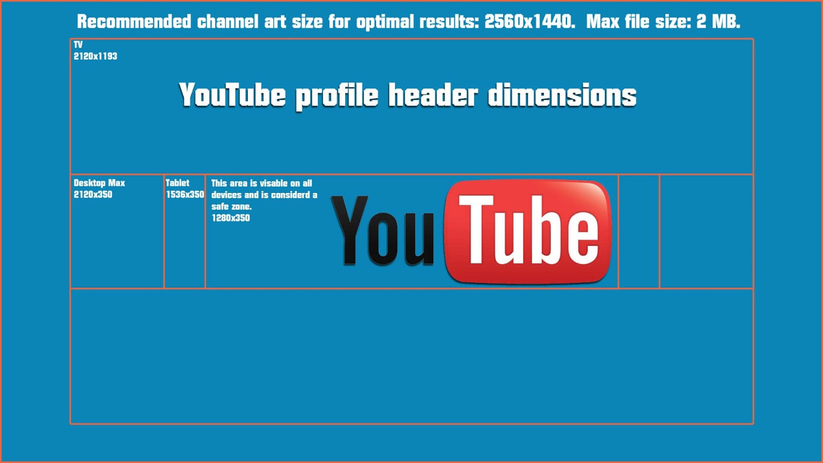 Youtube Channel Header Dimensions ~ Headers & Backgrounds With Youtube Banner Size Template