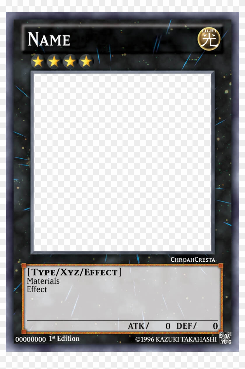 Yu Gi Oh Blank Card Template – Yugioh Xyz Card Template, Hd Inside Yugioh Card Template