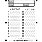 Zipgrade: Answer Sheet Forms Throughout Blank Answer Sheet Template 1 100