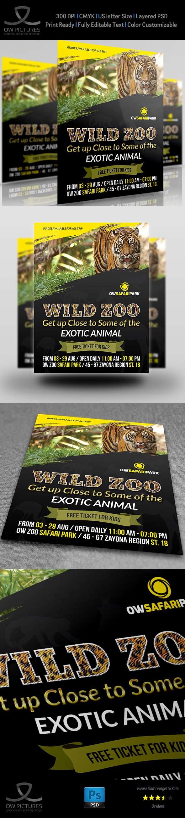 Zoo Flyer Template On Behance Pertaining To Zoo Brochure Template