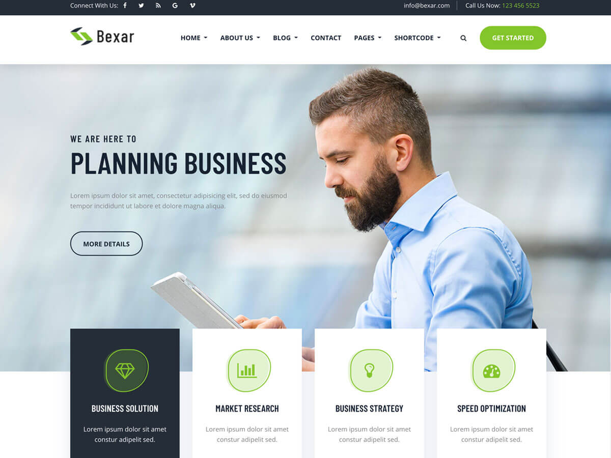 Bexer Bootstrap Business Template